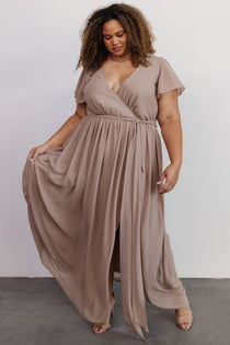 Kristina Maxi Dress | Taupe | Baltic Born